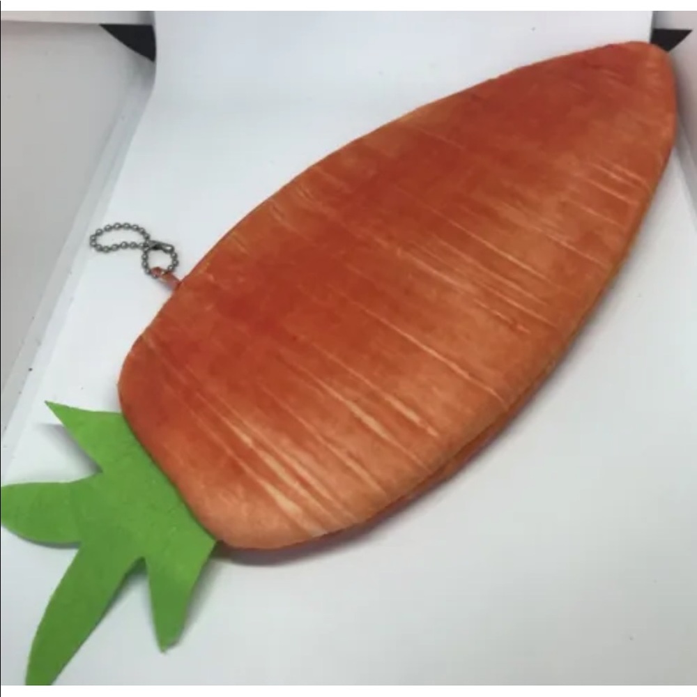 2/$20 New School Pencil Case Funky Carrots Vegetables Orange Case Organizer